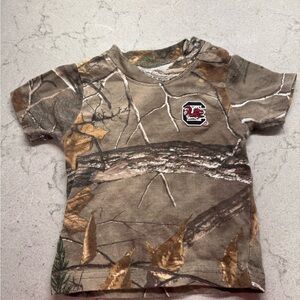 Baby Camo Shirt with Carolina Gamecock Patch 3-6month